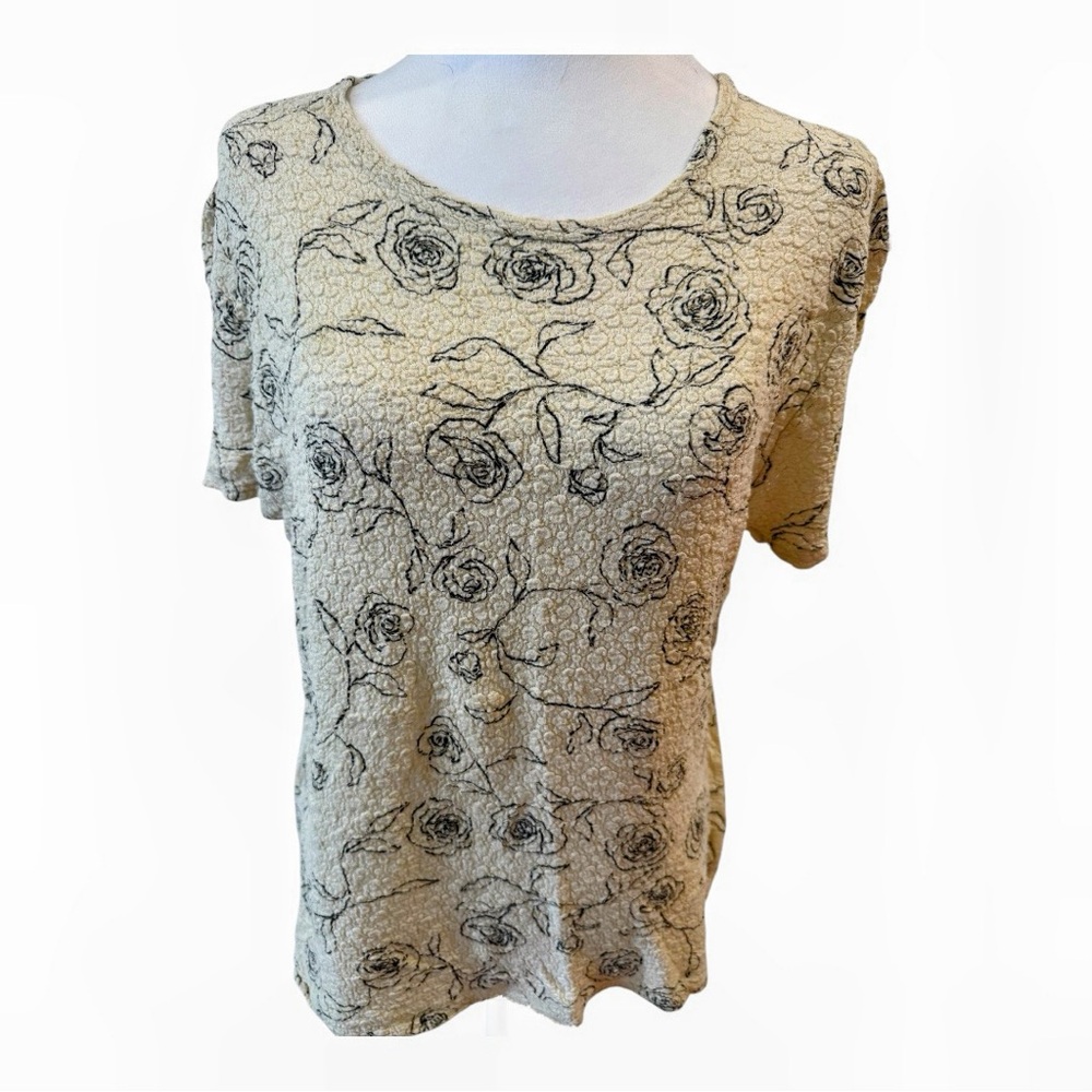 Floral Print Beige Women's Top